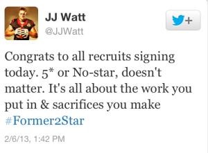 J.J. Watt Tweet